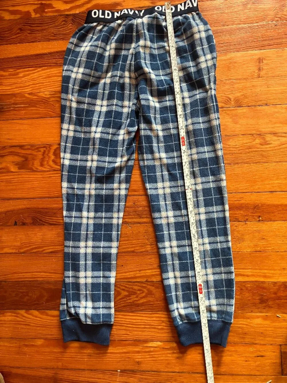 Old Navy Boys Flame Resistant Fleece Pajama Pants | Size Medium (8) | Blue Plaid